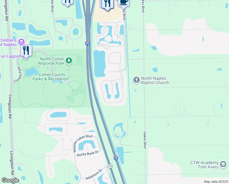 map of restaurants, bars, coffee shops, grocery stores, and more near 2062 Castaways Court in Naples