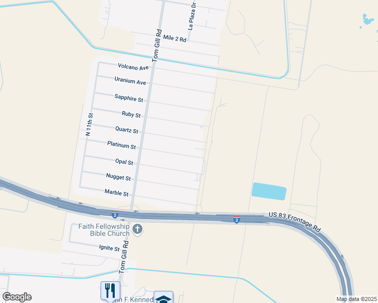 map of restaurants, bars, coffee shops, grocery stores, and more near 1803 Platinum Street in Penitas