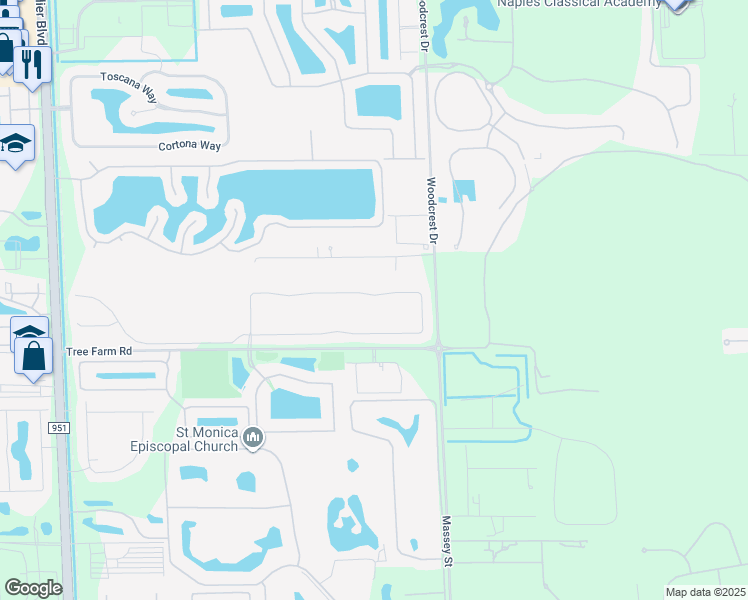 map of restaurants, bars, coffee shops, grocery stores, and more near 3529 Pilot Circle in Naples
