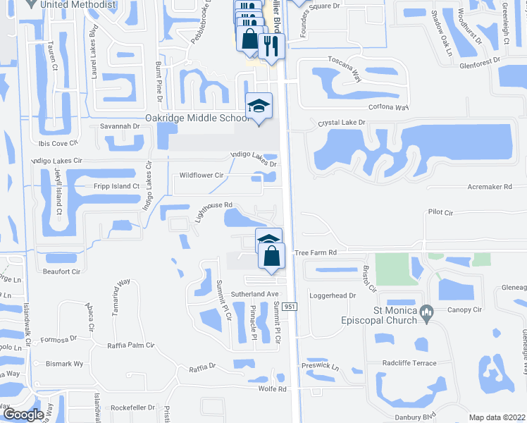 map of restaurants, bars, coffee shops, grocery stores, and more near 14870 Pleasant Bay Lane in Naples