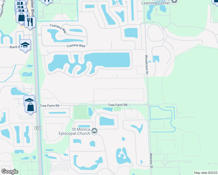 map of restaurants, bars, coffee shops, grocery stores, and more near 3608 Pilot Circle in Naples