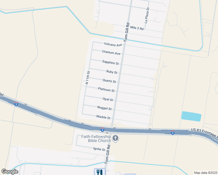 map of restaurants, bars, coffee shops, grocery stores, and more near 1400 Quartz Street in Penitas