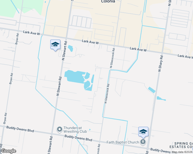 map of restaurants, bars, coffee shops, grocery stores, and more near 2616 Ponds Edge Drive in Palmhurst