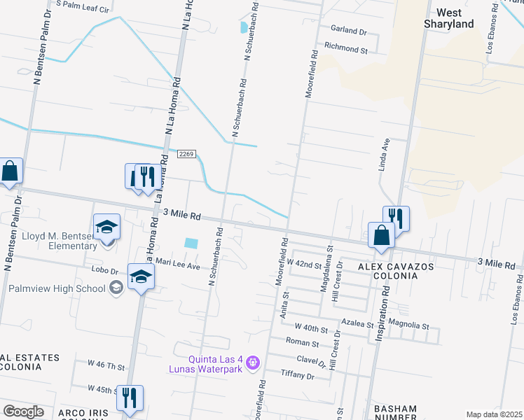 map of restaurants, bars, coffee shops, grocery stores, and more near 4308 Kings Drive in Mission