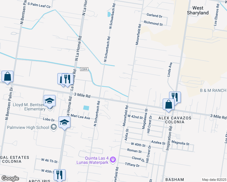 map of restaurants, bars, coffee shops, grocery stores, and more near 4308 Kings Drive in Mission