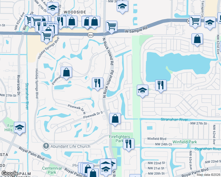 map of restaurants, bars, coffee shops, grocery stores, and more near 3014 Marion Avenue in Margate