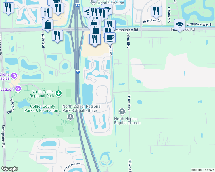 map of restaurants, bars, coffee shops, grocery stores, and more near 2037 Tarpon Bay Drive North in Naples
