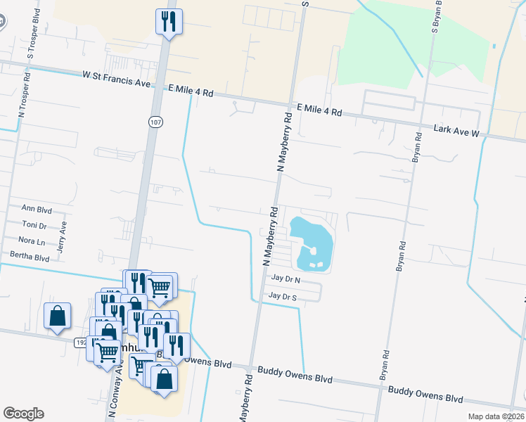 map of restaurants, bars, coffee shops, grocery stores, and more near 607 Tangerine Drive in Mission