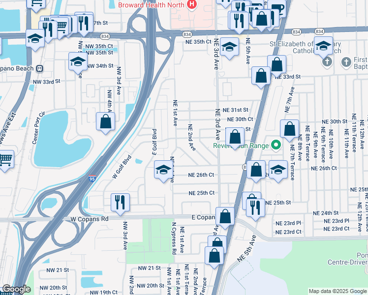 map of restaurants, bars, coffee shops, grocery stores, and more near in Kendall Green