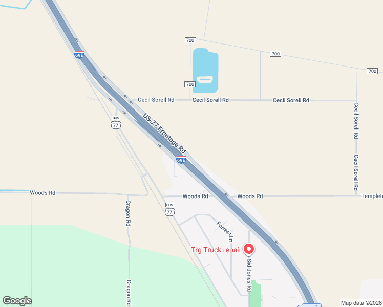 map of restaurants, bars, coffee shops, grocery stores, and more near 20195 U.S. 77 in Harlingen