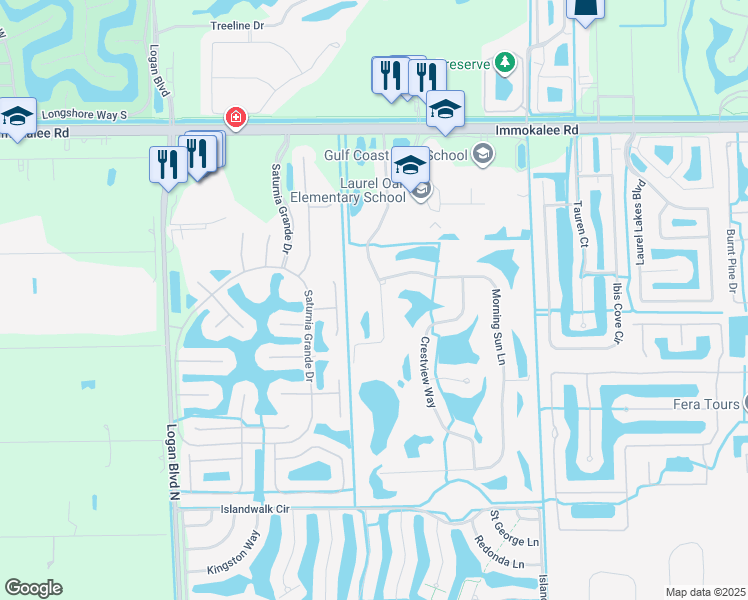map of restaurants, bars, coffee shops, grocery stores, and more near 2256 Heritage Greens Drive in Naples