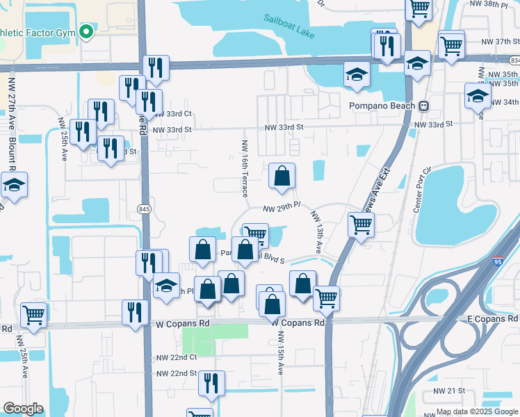 map of restaurants, bars, coffee shops, grocery stores, and more near in Lighthouse Point