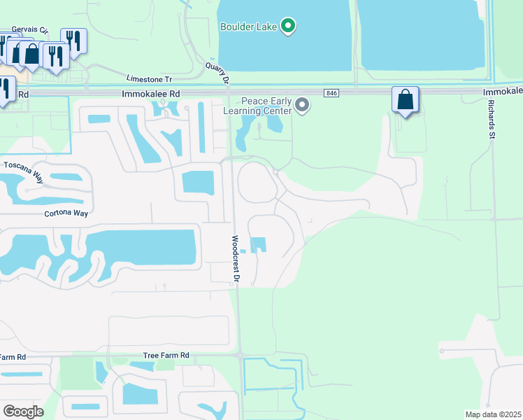 map of restaurants, bars, coffee shops, grocery stores, and more near 1961 Mustique Street in Naples