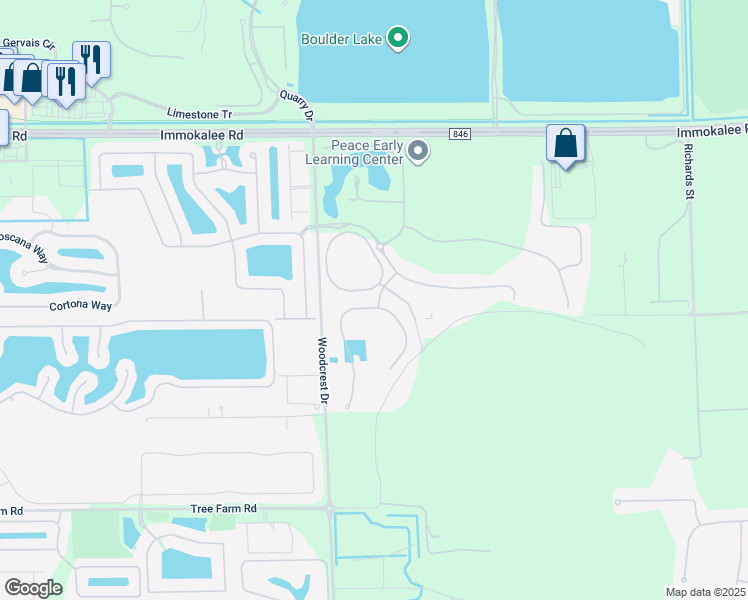 map of restaurants, bars, coffee shops, grocery stores, and more near 1961 Mustique Street in Naples