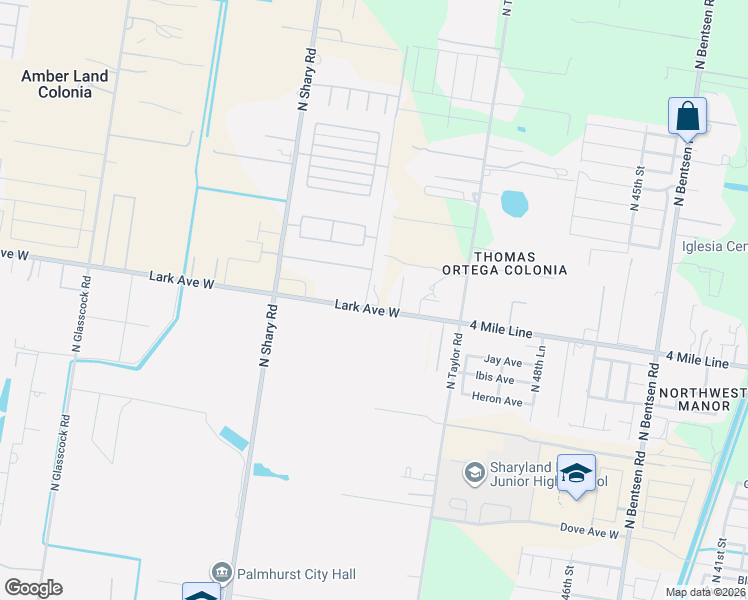 map of restaurants, bars, coffee shops, grocery stores, and more near 2517 East Mile 4 Road in Mission
