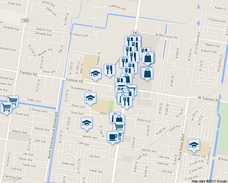 map of restaurants, bars, coffee shops, grocery stores, and more near 1200 Sandpiper Avenue in McAllen