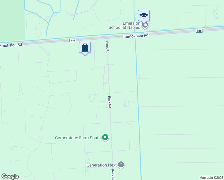 map of restaurants, bars, coffee shops, grocery stores, and more near 2120 Rock Road in Naples
