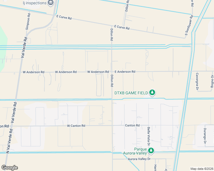 map of restaurants, bars, coffee shops, grocery stores, and more near 16209 Dillon Road in Donna