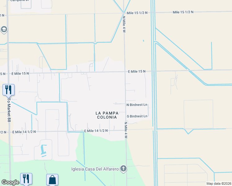 map of restaurants, bars, coffee shops, grocery stores, and more near MILE4 Key West Drive in Weslaco