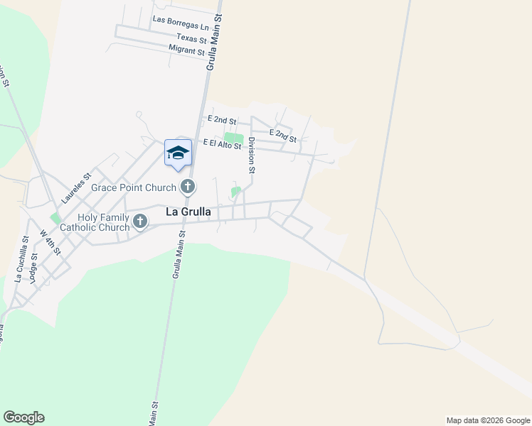 map of restaurants, bars, coffee shops, grocery stores, and more near 393 East Pvt Lazaro Solis Street in La Grulla