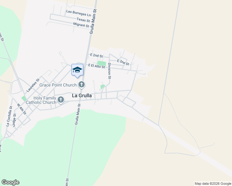 map of restaurants, bars, coffee shops, grocery stores, and more near 393 East Pvt Lazaro Solis Street in La Grulla