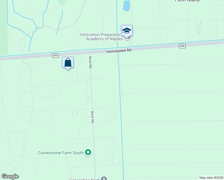 map of restaurants, bars, coffee shops, grocery stores, and more near 2220 Rock Road in Naples