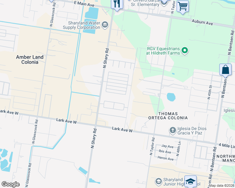 map of restaurants, bars, coffee shops, grocery stores, and more near 5812 Pelican Avenue in McAllen