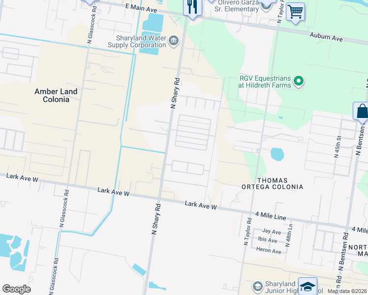 map of restaurants, bars, coffee shops, grocery stores, and more near 5812 Pelican Avenue in McAllen