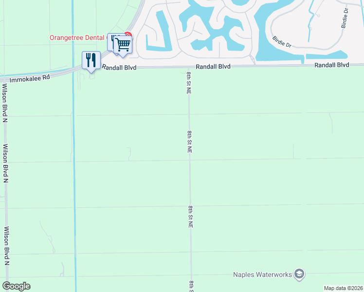 map of restaurants, bars, coffee shops, grocery stores, and more near 2271 8th Street Northeast in Naples