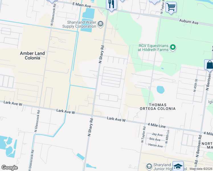 map of restaurants, bars, coffee shops, grocery stores, and more near 5812 Pelican Avenue in McAllen