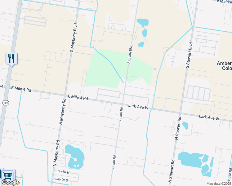 map of restaurants, bars, coffee shops, grocery stores, and more near 1603 East Rabbit Run Avenue in Alton