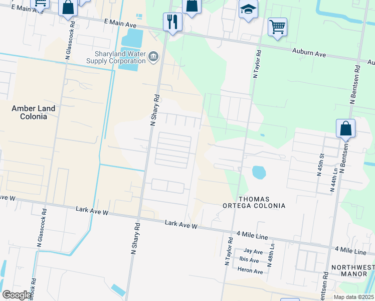 map of restaurants, bars, coffee shops, grocery stores, and more near 5605 Swallow Avenue in Palmhurst