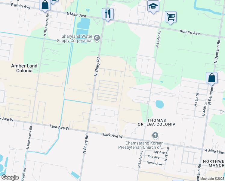 map of restaurants, bars, coffee shops, grocery stores, and more near 5605 Swallow Avenue in Palmhurst