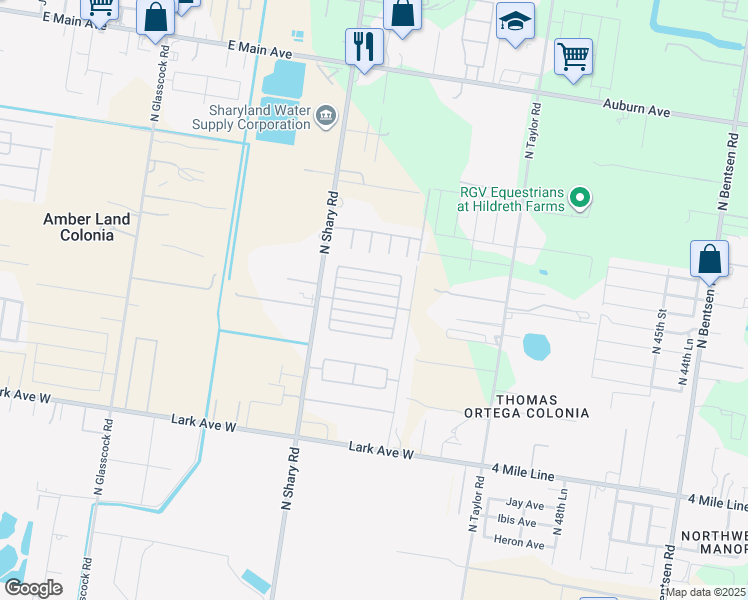 map of restaurants, bars, coffee shops, grocery stores, and more near 5605 Swallow Avenue in Palmhurst