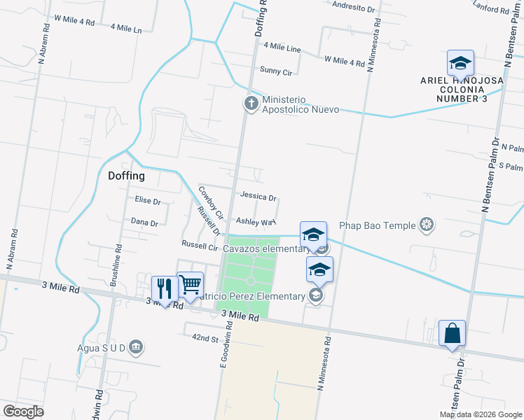 map of restaurants, bars, coffee shops, grocery stores, and more near 4616 Tray Drive in Mission