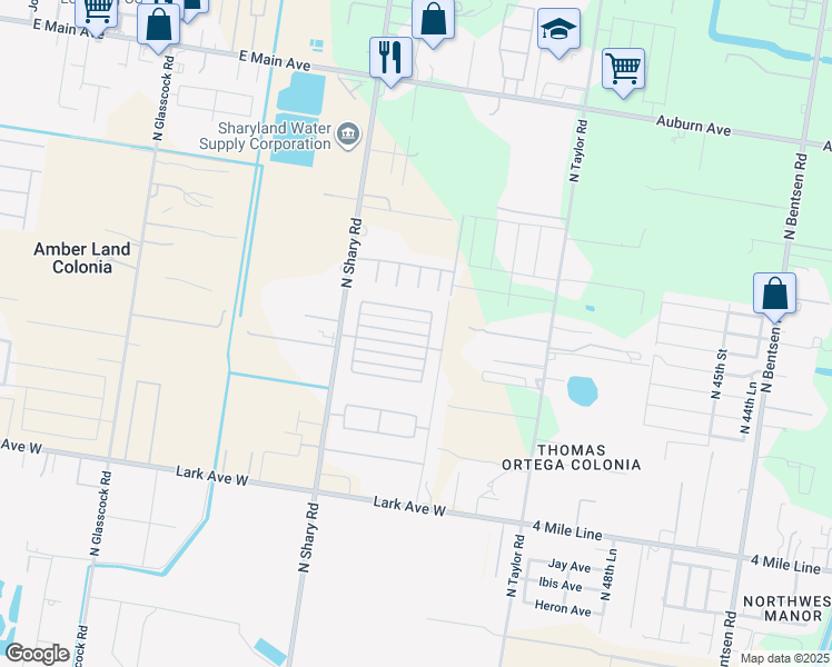 map of restaurants, bars, coffee shops, grocery stores, and more near 5605 Swallow Avenue in Palmhurst