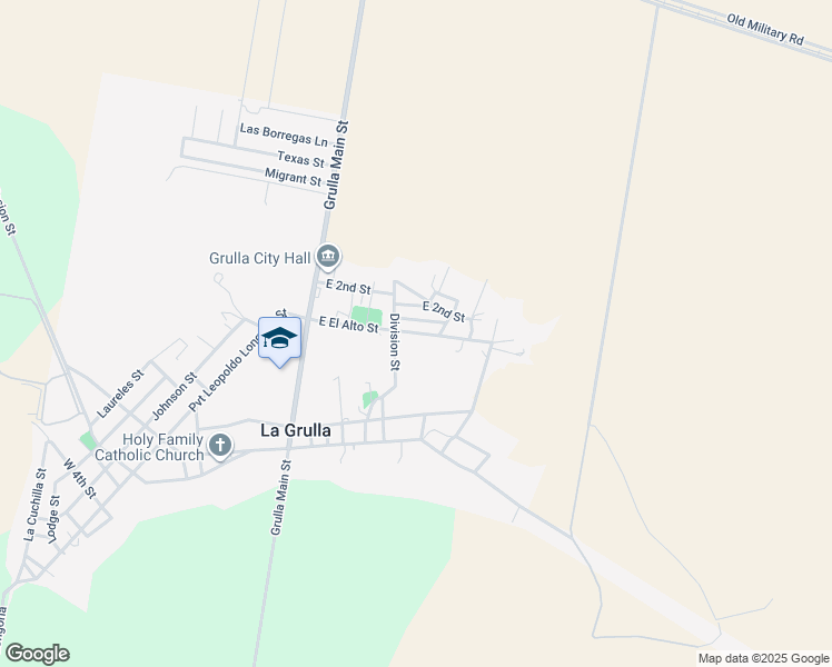 map of restaurants, bars, coffee shops, grocery stores, and more near 348 East El Alto Street in La Grulla