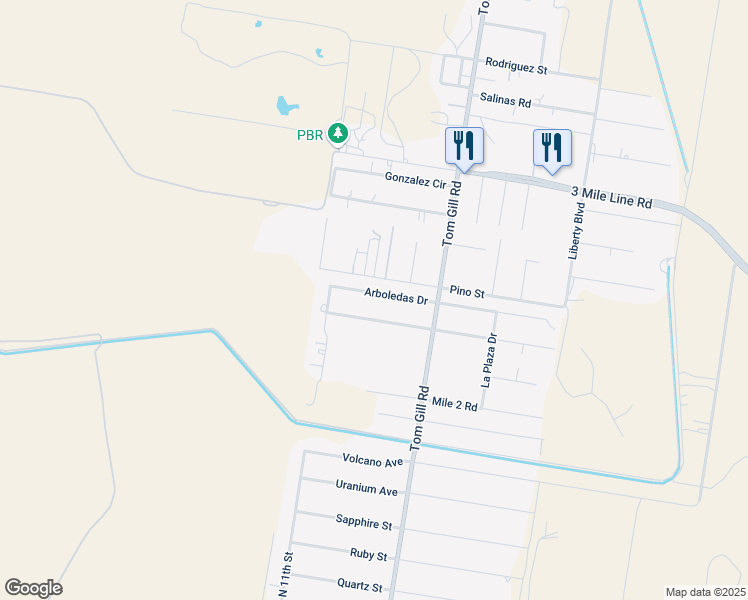 map of restaurants, bars, coffee shops, grocery stores, and more near 1310 La Fuente Drive in Penitas