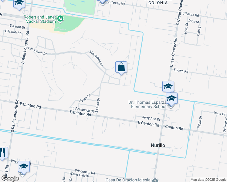 map of restaurants, bars, coffee shops, grocery stores, and more near 3846 View Point Drive in Edinburg