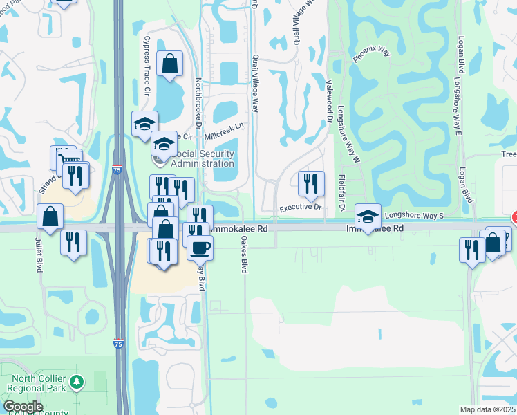 map of restaurants, bars, coffee shops, grocery stores, and more near 10028 Heather Lane in Naples