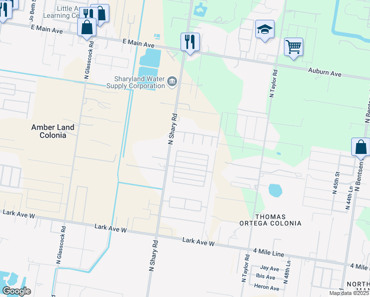 map of restaurants, bars, coffee shops, grocery stores, and more near 7200 North 59th Street in Mission
