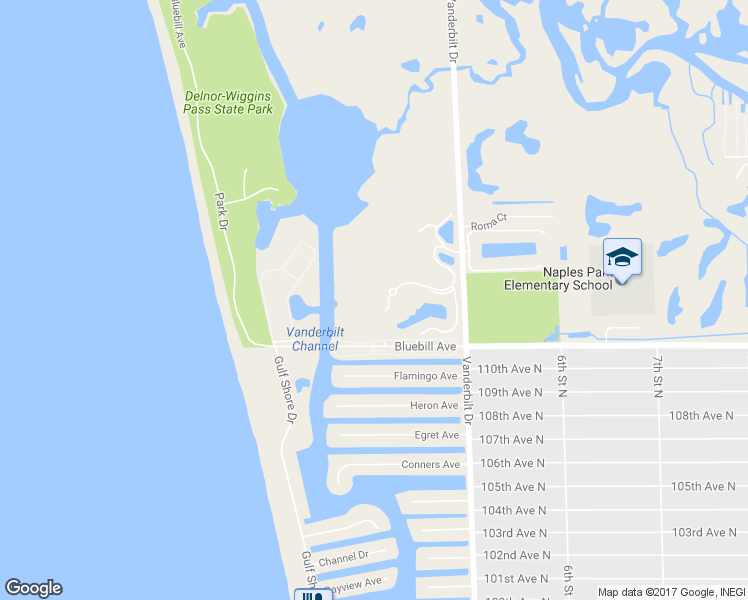 map of restaurants, bars, coffee shops, grocery stores, and more near 315 Dunes Boulevard in Naples