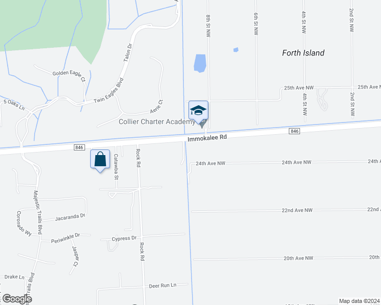 map of restaurants, bars, coffee shops, grocery stores, and more near 895 24th Avenue Northwest in Naples