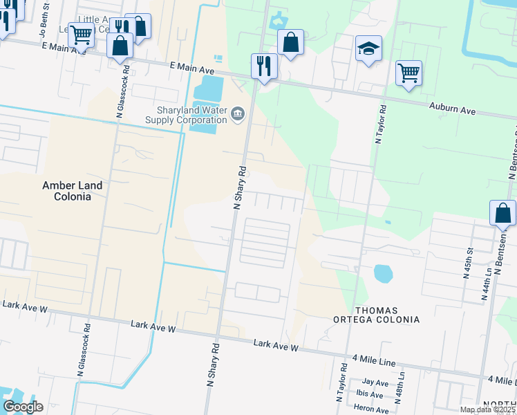 map of restaurants, bars, coffee shops, grocery stores, and more near 7200 North 59th Street in Mission