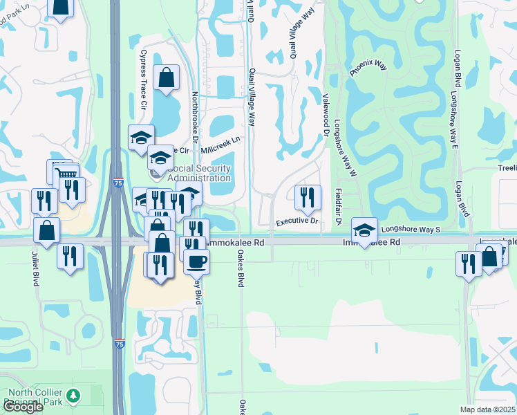 map of restaurants, bars, coffee shops, grocery stores, and more near 10028 Heather Lane in Naples