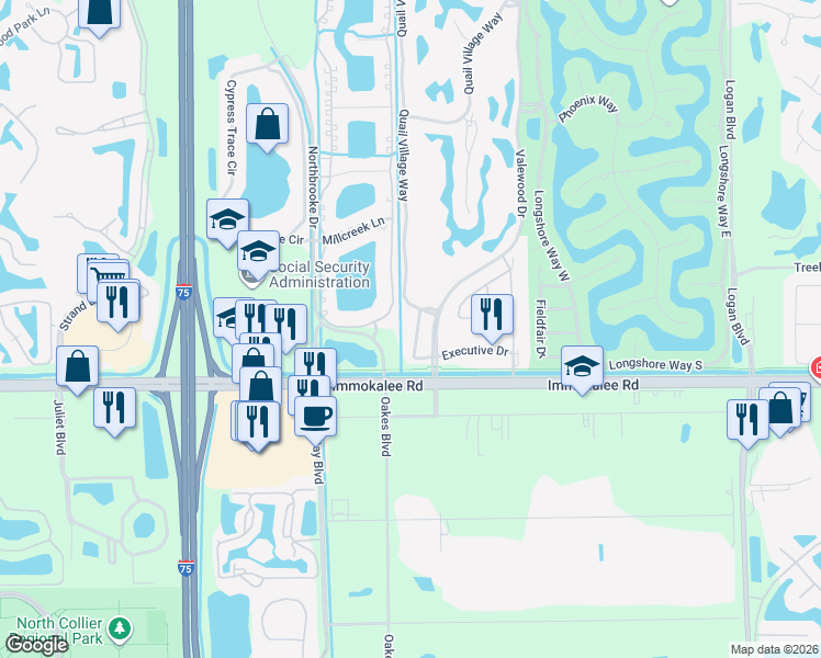 map of restaurants, bars, coffee shops, grocery stores, and more near 10028 Heather Lane in Naples