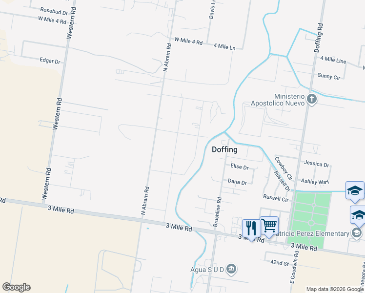 map of restaurants, bars, coffee shops, grocery stores, and more near 5010 Abram Road in Mission
