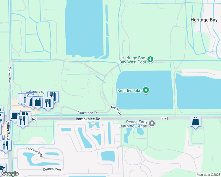 map of restaurants, bars, coffee shops, grocery stores, and more near 8754 Hideaway Harbor Court in Naples