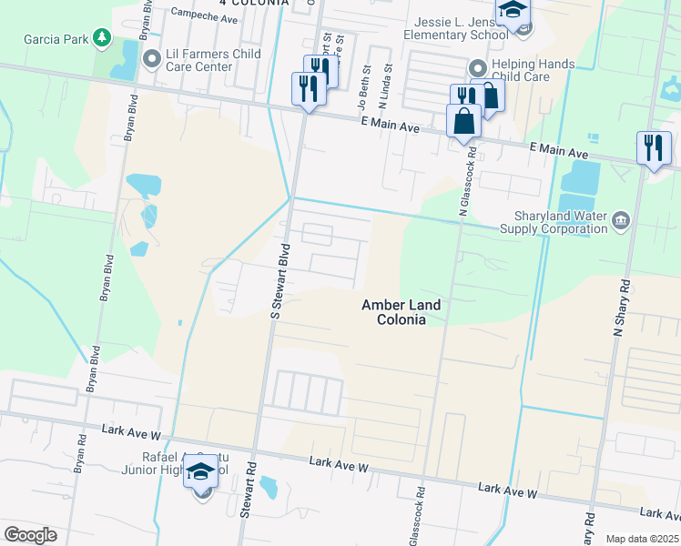 map of restaurants, bars, coffee shops, grocery stores, and more near 2711 East Garfield Avenue in Mission