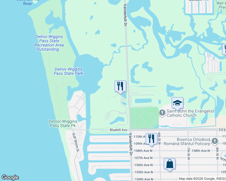 map of restaurants, bars, coffee shops, grocery stores, and more near 295 Grande Way in Naples